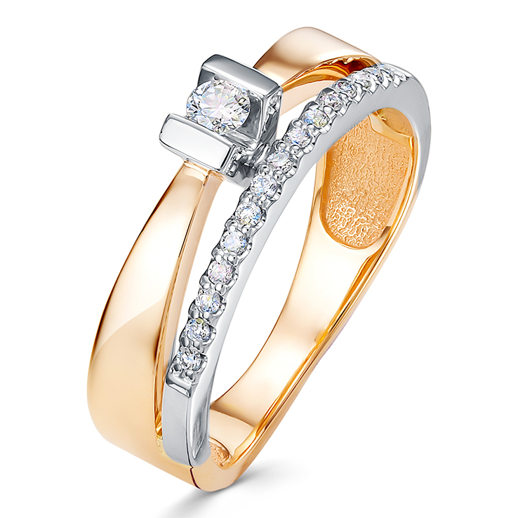Кольцо, золото, бриллиант, 459-1120